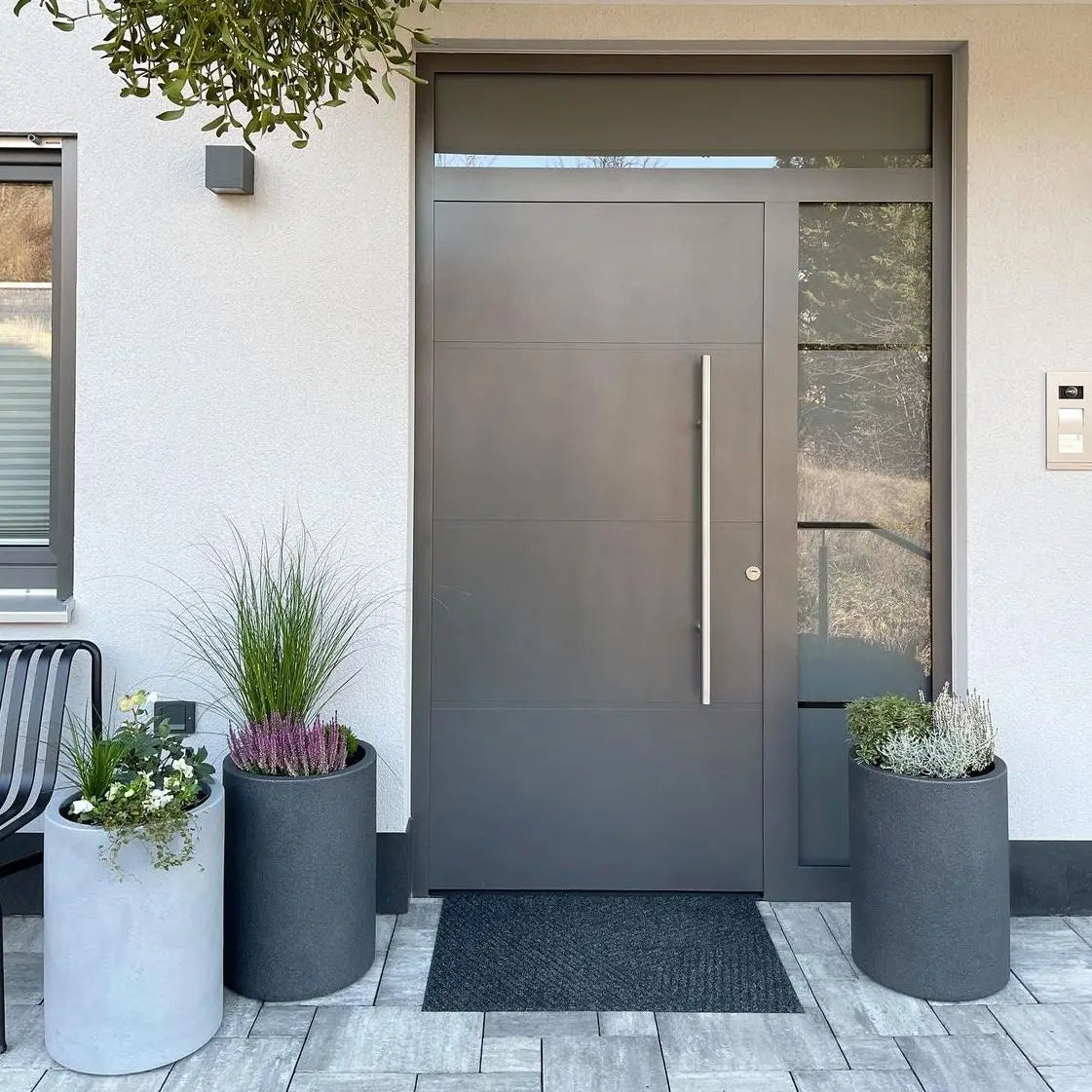 Portes Antivol pour Maison Portes de Sécurité Métalliques Vente en Gros Entrée Porte Principale à Rupture de Pont Thermique en Alliage d'Aluminium Porte Extérieure d'Entrée
