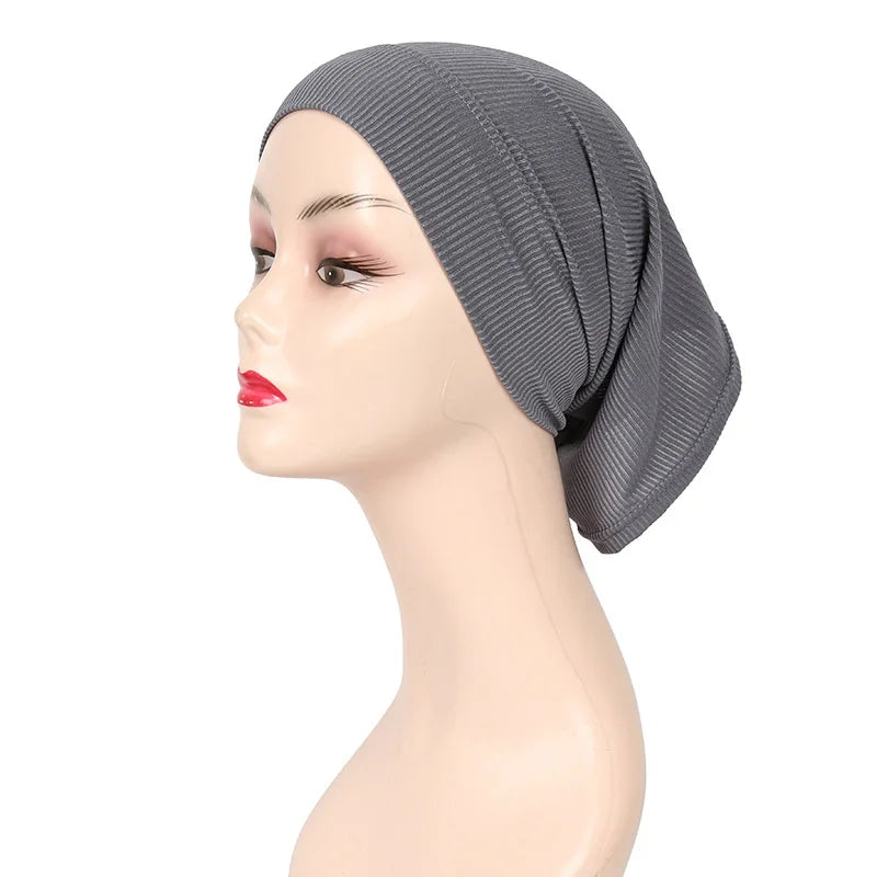 Bonnet Hijab Musulman Turban Foulard Coton Modal Voile Uni Casquette Sous Écharpe Musulmane Femme Foulard Turban Hijabs Chapeau Islamique