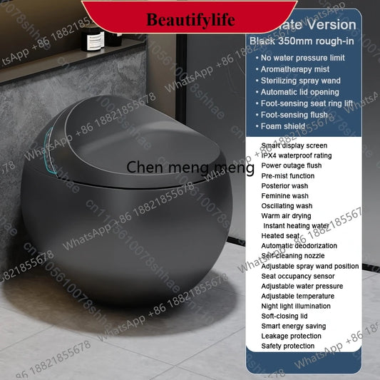 D132 Smart Toilet Bidet with Auto Flush Heated Seat Warm Water Sprayer Deodorizer Air Dryer Remote Control Intelligent LED Displ