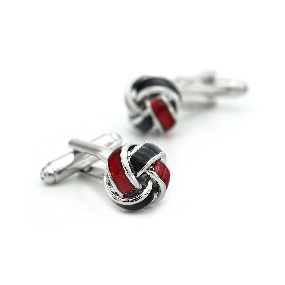 iGame Boutons de manchette nœud de mode en laiton de qualité design boule tressée pour mariage homme