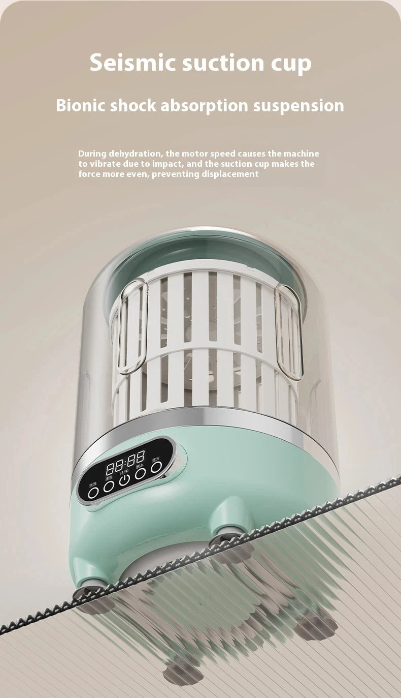 Mini turbo washing machine fully automatic small USB charging portable sock and underwear specific washing dehydrate machine