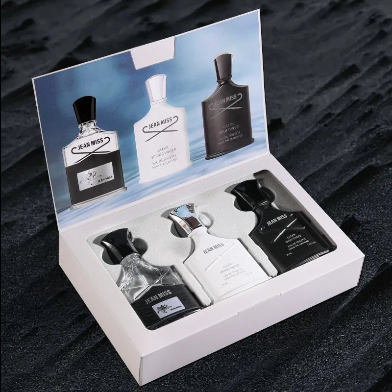 Wild Herren Parfüm Geschenkset 3*30ml Lang Anhaltendes Cologne für Männer Maskuliner Duft Eau De Toilette Kit Herren Tägliches Körperspray Box