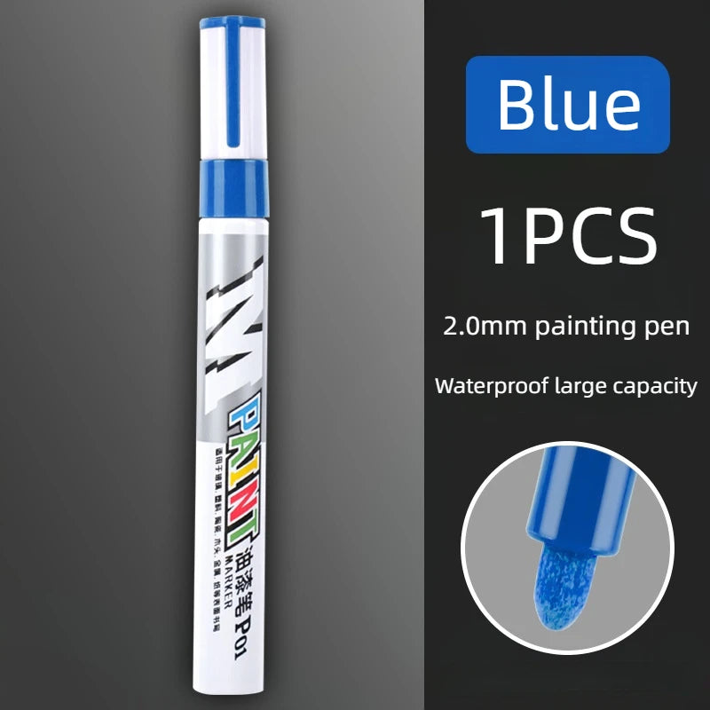 Stylo de retouche pour rayures de voiture, marqueur de peinture étanche, entretien des pneus de voiture, automobile, noir, blanc, rouge, argent