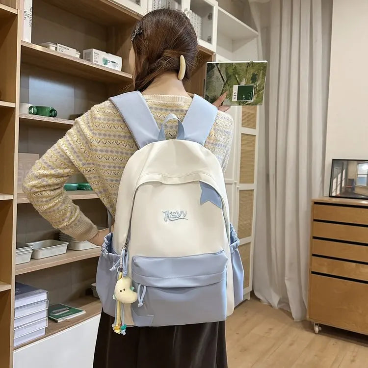 Nouveau Sac à Dos de Collège Imperméable pour Femme, Grande Capacité, Sacs d'École Tendance pour Ordinateur Portable, Joli Sac de Voyage pour Fille, Cool