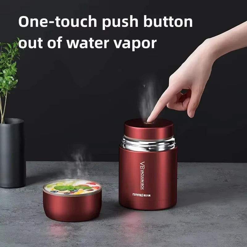 Thermos alimentaire 600/800/1000 ml, pot alimentaire isotherme sous vide en acier inoxydable 316 avec cuillère, boîte à lunch pour enfant avec sac de transport isotherme
