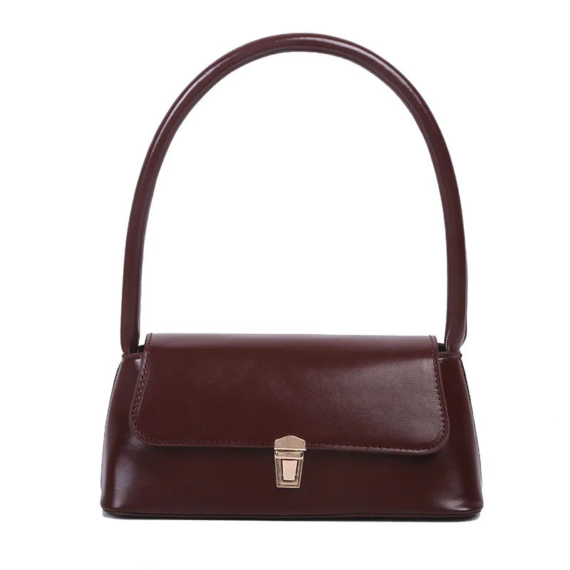 Korean Style Underarm Female Bag PU Minimalist Women Handbag 2025 New Fashion Shoulder Bag Solid Color Daily Commuter bag