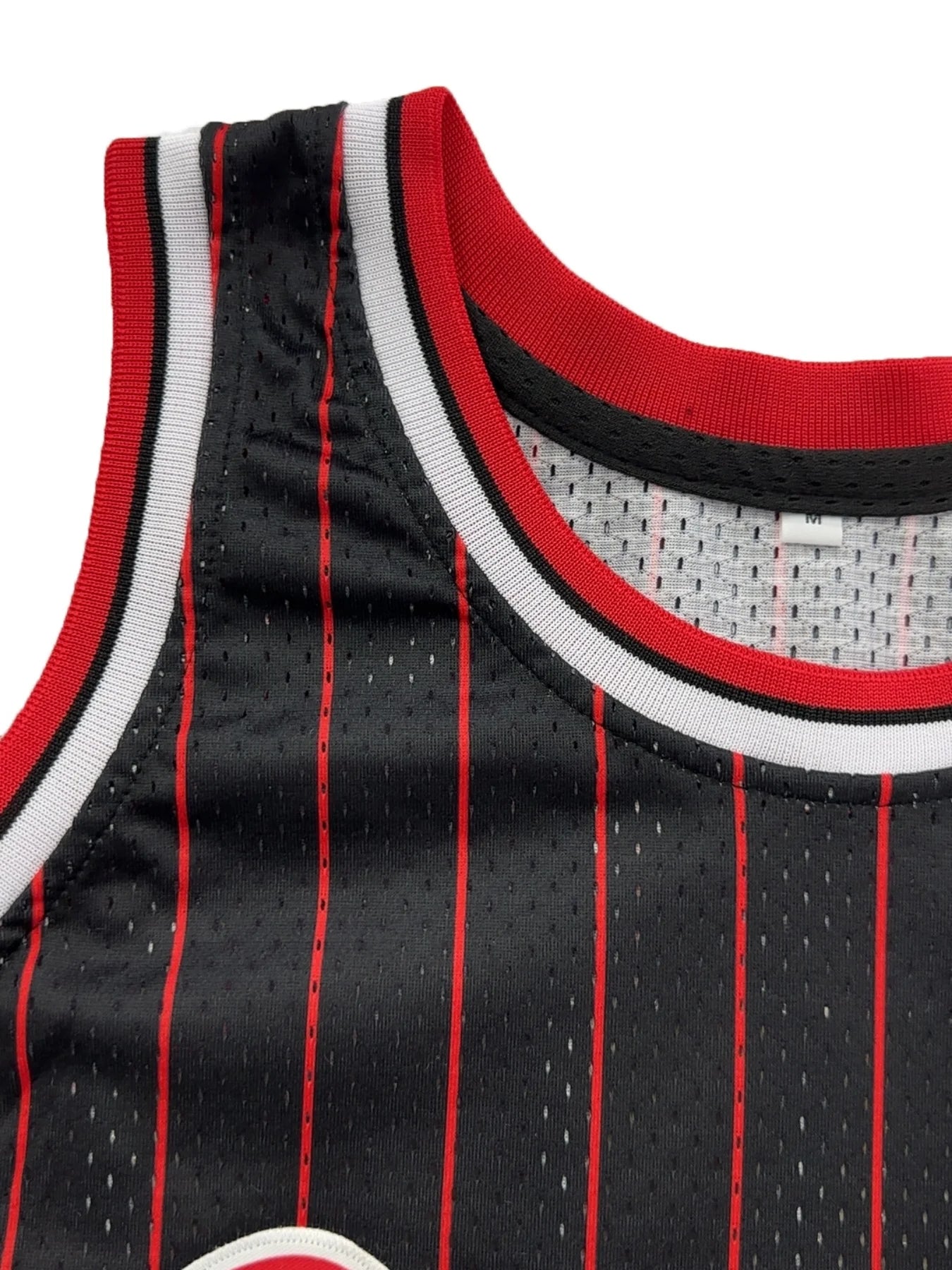 Herren gestreiftes Basketball-Sporttrikot, atmungsaktives ärmelloses Sweatshirt mit Musterstickerei für Training und Wettkampf