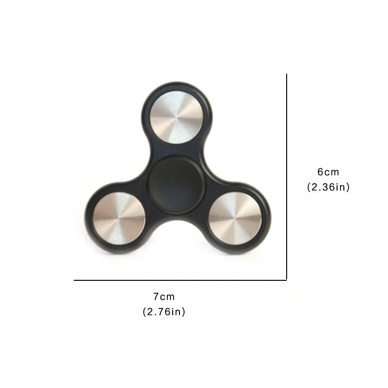 Jouet Fidget Spinner anti-stress en alliage d'aluminium à trois feuilles pour adultes, cadeaux et jouets anti-stress