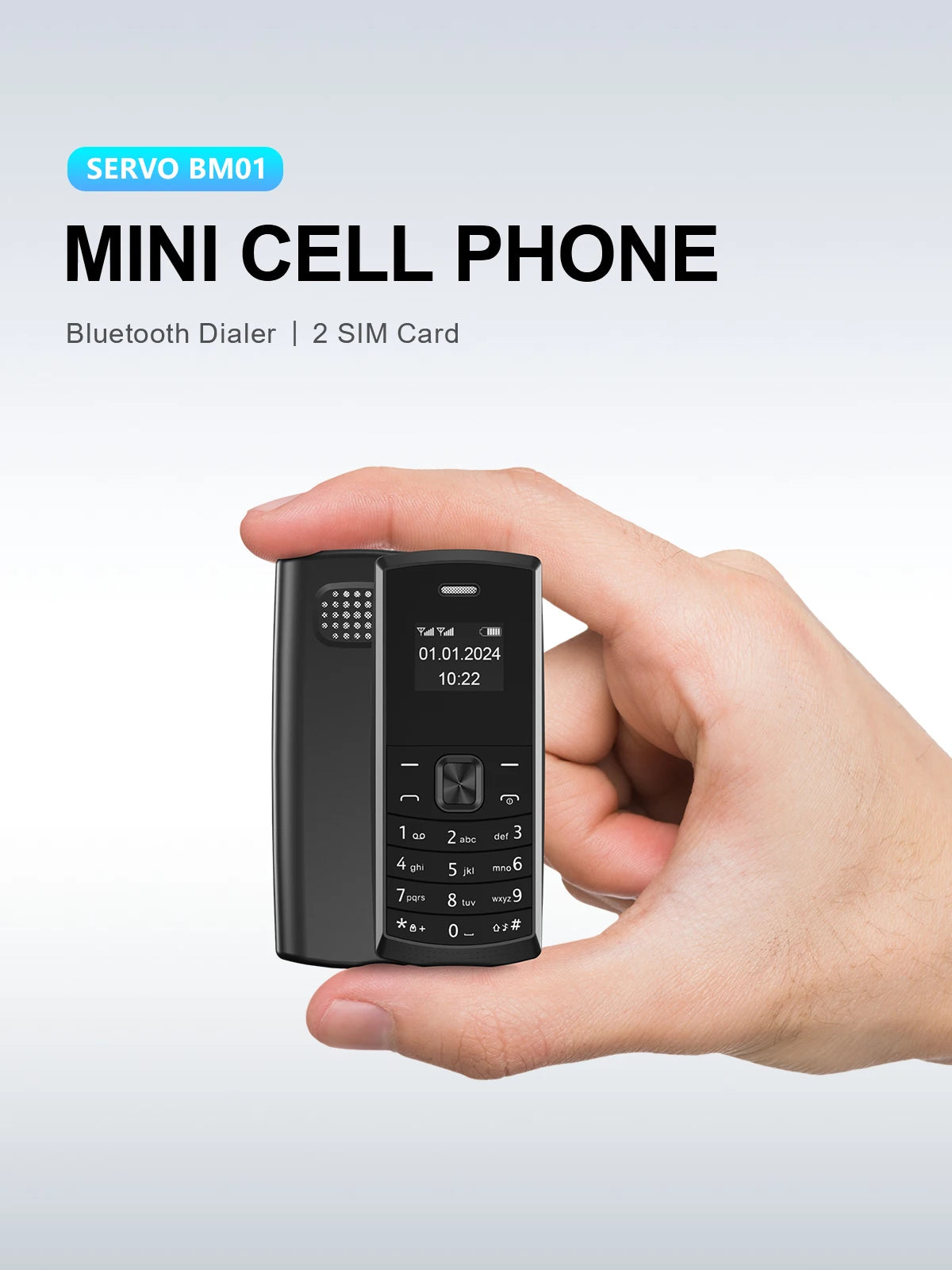 SERVO BM01 Mini Handy Magische Stimme Kurzwahl Bluetooth-Einwahl Anrufaufnahme 2 SIM Standby 2G GSM Kleines Ersatzhandy