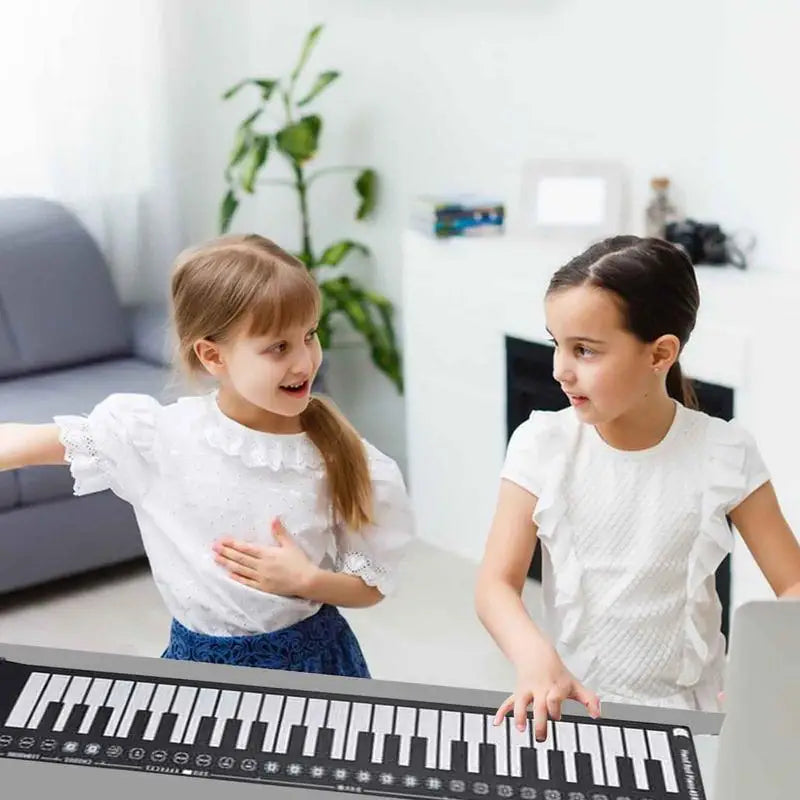 Roll-Up Piano Keyboard, faltbares Hand-Piano, 49 Tasten Hand-Piano für Anfänger, Kinder, Erwachsene, Lernspielzeug für Zuhause