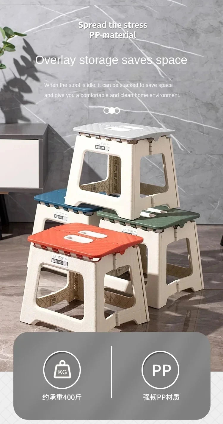 Tabouret pliant portable Chaise en plastique épaissie Chaise de camping portable d'extérieur, chaise pliante de plage, chaise pour enfants en famille