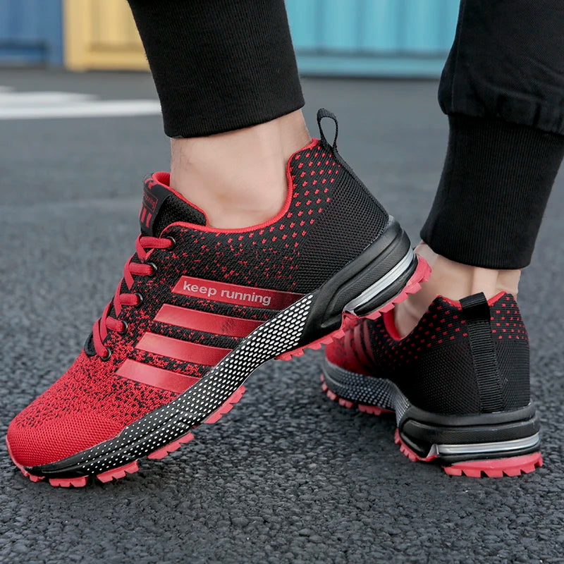 Men Outdoor Sneakers Summer Breathable Shoes for Men Lightweight Sneakers Comfortable Sports Walking Training Running Shoes