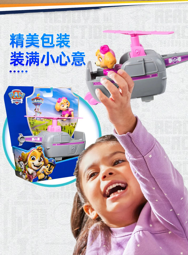 Nouveau véhicule original PAW PATROL voiture Ryder Tracker Everest Chase Rex Skye Rocky Marshall Zuma Figurine jouet cadeau d'anniversaire pour enfant