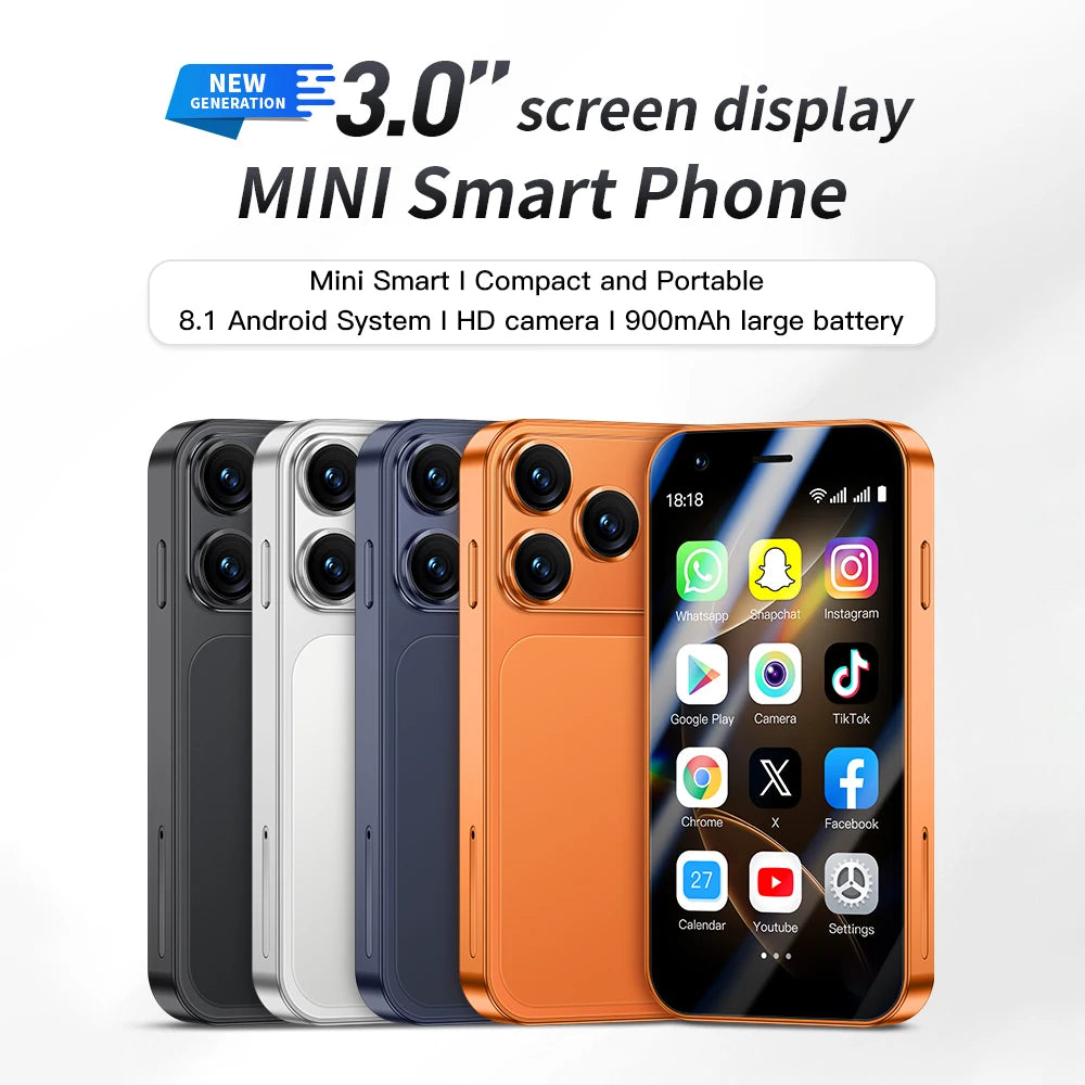 SOYES A17 Mini Android8.1 Smartphone 3.0 Zoll 2GB RAM 16GB ROM Dual SIM Standby Play Store 3G kleines Telefon