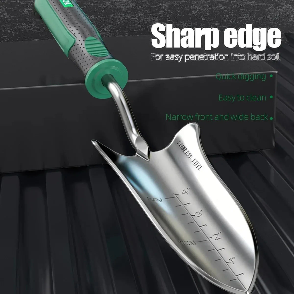 LAOA Multi-Function Garden Tools Collection, Planting Shovel, Soil Rake, Weeding Fork, All-in-One Garden Care Set