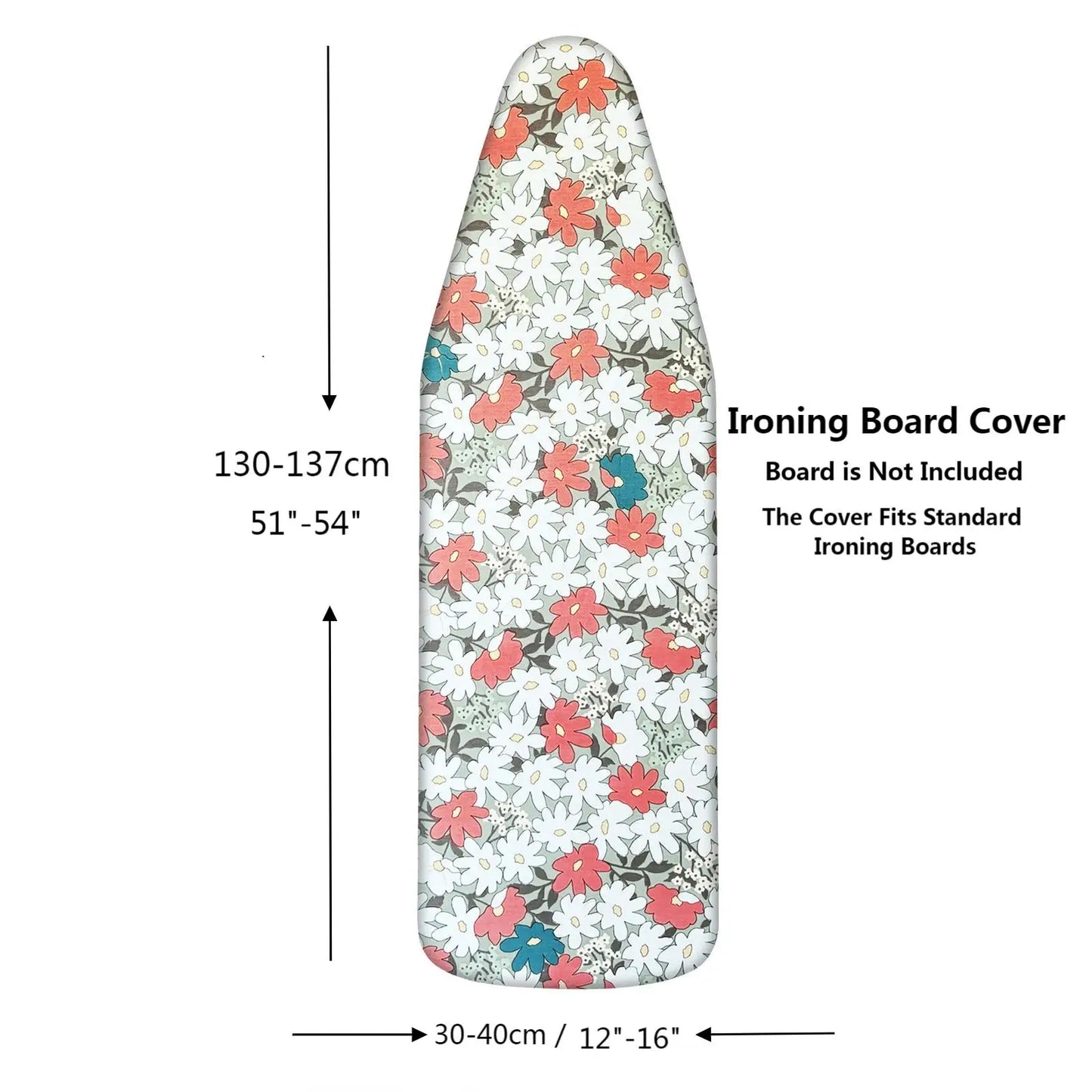 MZXcuin Ironing Board Covers (140x50 cm) Drawstring Tightening with Thick Felt Padding, Easy Fit, Scorch Resistant