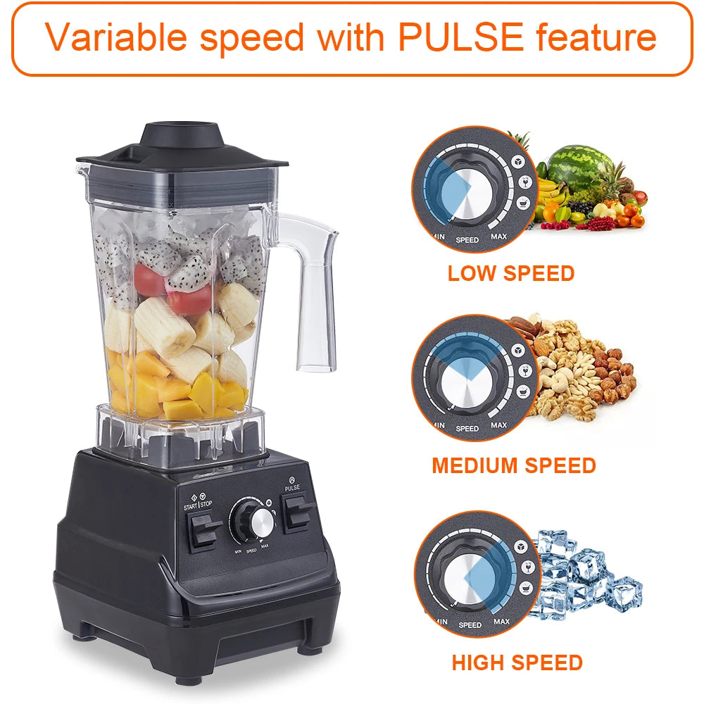 BioloMix Mini Pro 1800W Hochleistungs-Smoothie-Mixer BPA-frei 1,8L und 0,6L Doppelbehälter Hochleistungs-Küchenmixer Entsafter