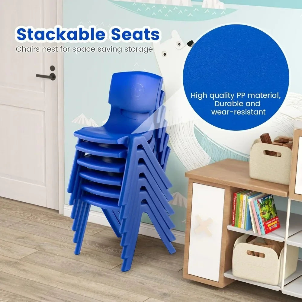 #For 6 Pack Premium 11" H Plastic Stackable School Chairs, Toddler and Kids Chair for Daycare, School, Outdoor, Home&