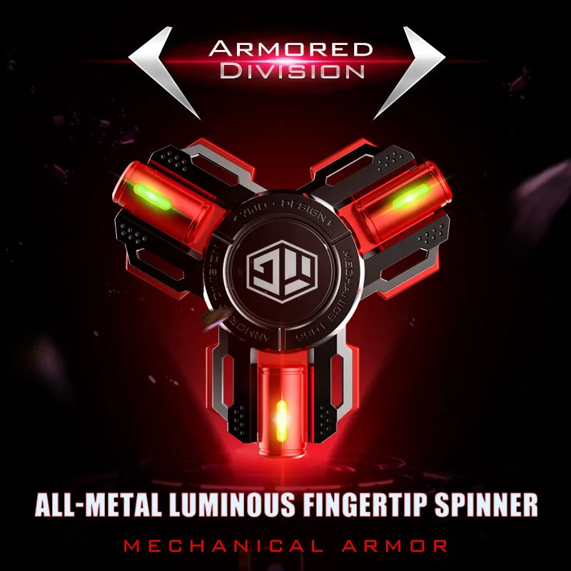 Permanenter Leucht-Fidget Spinner Hand Spinner Legierungsmaterial Lange Rotation Hohe Geschwindigkeit EDC Kind Erwachsener ADHS Stressabbau Spielzeug Geschenke