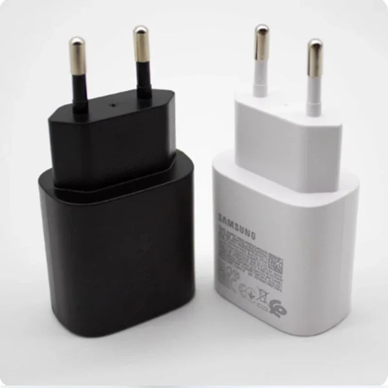 Samsung M55 M54 F55 A36 A16 5G 25W Ladegerät Super Fast Charge Adapter für Galaxy S25 S24 S23 S22 S21 S20 Note20 Ultra Note10 Plus
