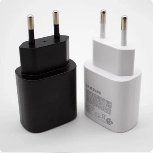 Samsung M55 M54 F55 A36 A16 5G 25W Ladegerät Super Fast Charge Adapter für Galaxy S25 S24 S23 S22 S21 S20 Note20 Ultra Note10 Plus