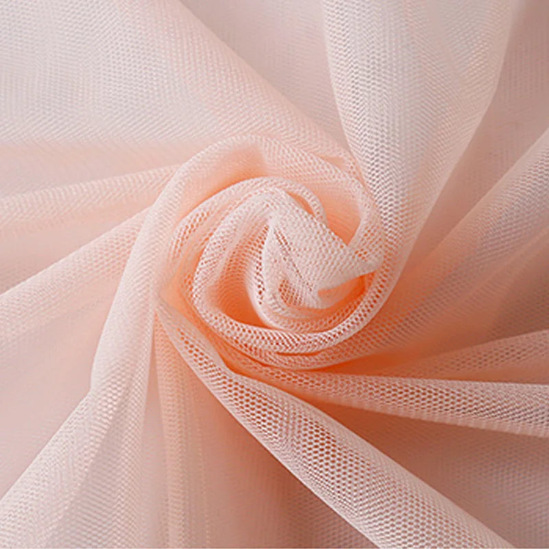 Tissu de Tulle à Mailles Douces Encrypté pour Coudre Décorations de Mariage Rideaux Moustiquaires Robe de Mariée Tissus de Couture DIY1m/5m/10m