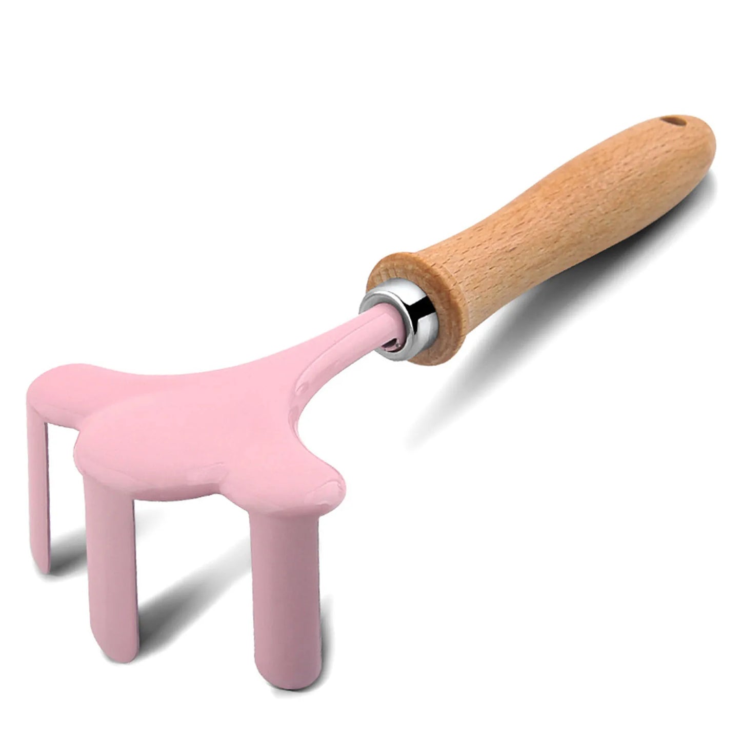 Petit kit d'outils de jardinier, coloré, sûr, avec manche en bois, pelle, râteau, fourche, ensemble de cadeaux de jardinage pour enfants et filles