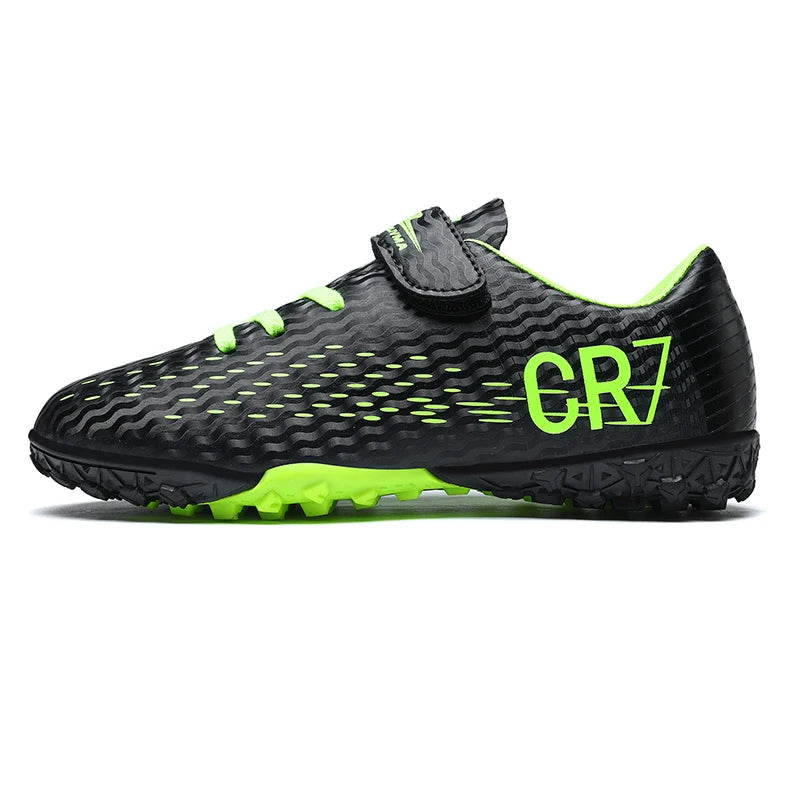 Nouvelles Chaussures de football pour enfants, Chaussures d'entraînement de football d'extérieur pour garçons et filles, Crampons de football à scratch, Baskets de futsal 28-39