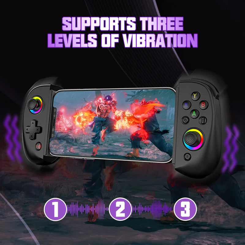 VILCORN D8 Gaming Dual-Hall-Effekt RGB Controller Streaming Gamepad für Tablet Android PS4 Switch PC Joystick