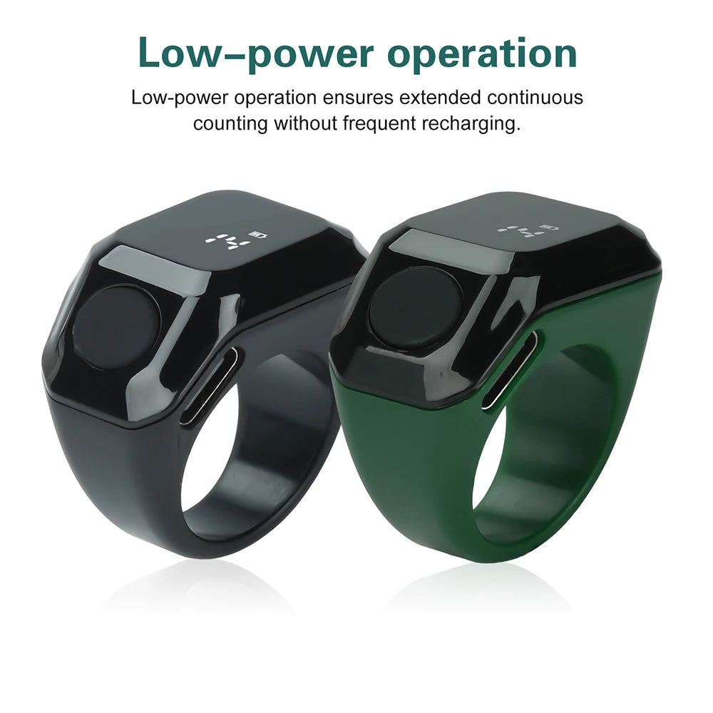Tragbarer Bluetooth Zählordner Zeiterinnerung Digitalanzeige Zähler Smart APP Ringzähler Tragbarer Tasbih Zikr Ring Misbah