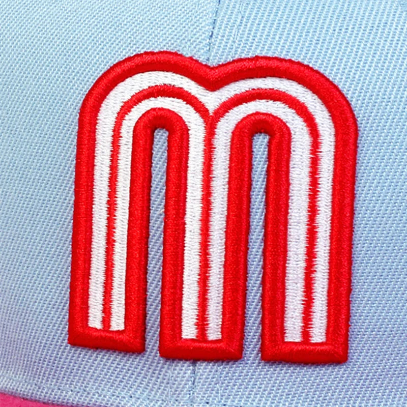 Unisex M Buchstaben Seiten Brasilianische Flagge Stickerei Hip-Hop Hüte Frühling Herbst Outdoor Verstellbare Freizeit Baseball Caps Sonnenhut
