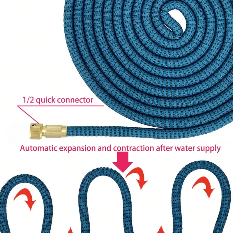 25FT-125FT Garden Flexible Magic Hose High-Pressure Foam Gun, Multi-Mode, Garden Irrigation Pipe, Watering Tool