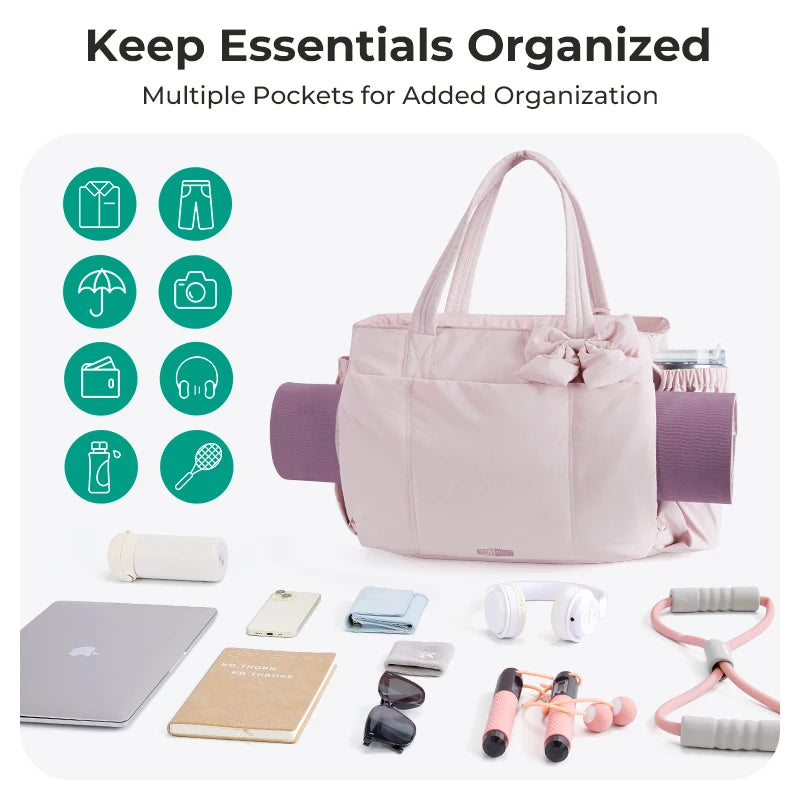 Grand sac fourre-tout grande capacité BAGSMART pour femmes, sac à main polyvalent pour les trajets quotidiens, sacoche bandoulière avec plusieurs poches, sac de sport