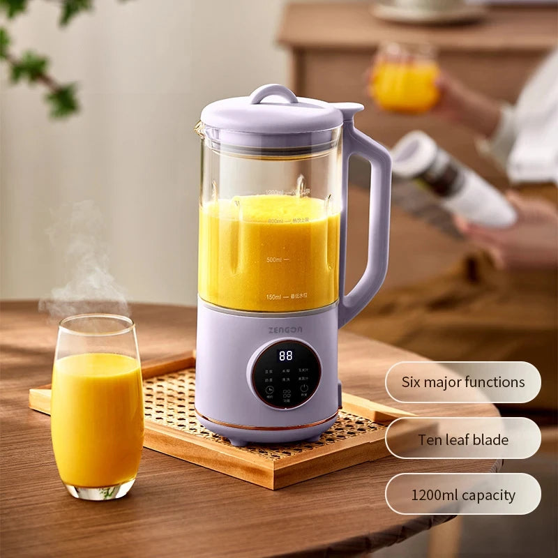 1.2L Soybean Milk Machine Electric Juicer Blender Mixer Soybean Milk Maker High Speed Blender Rice Paste Maker Breakfast Machine