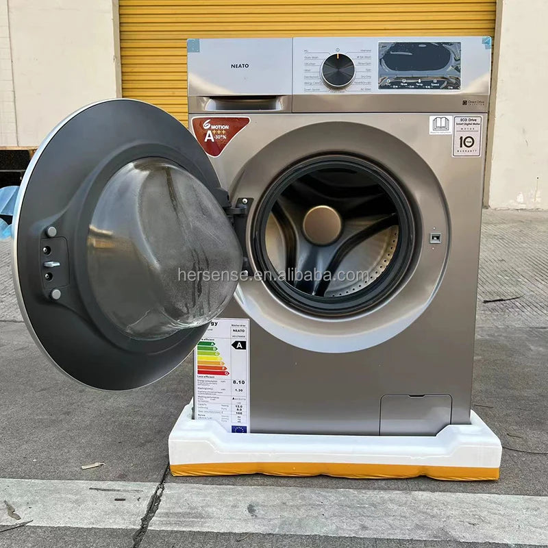 Household Large Capacity Intelligent 12kg Variable Frequency Full Automatic Front Load Washing Machine with Hot Dry 2 in 1