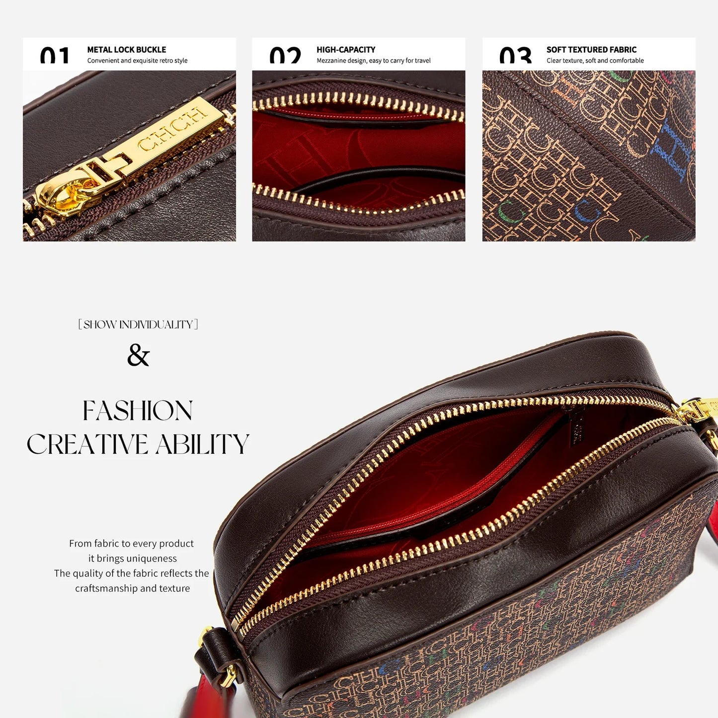 Klassische Luxus-Damenhandtasche Quadratische PVC-bedruckte Umhängetasche Modische Damen-Designer-Damentasche