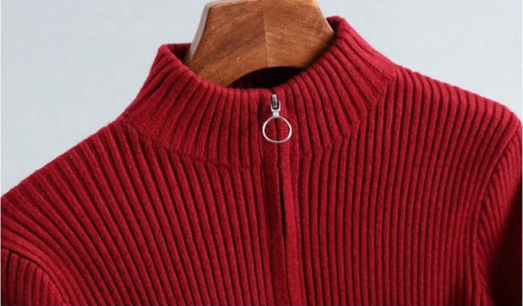 Frühling Herbst Reißverschluss Cardigan Damen Pullover Gestrickt Langarm Stehkragen Oberteile Koreanische Mode Kurzer Pullover für Damen