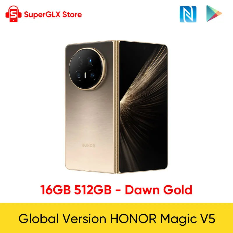 HONOR Magic V5 Version globale 5G Smartphone pliable Snapdragon 8 Elite Écran LTPO OLED 7,95 pouces Batterie 5820 mAh SuperCharge 66 W