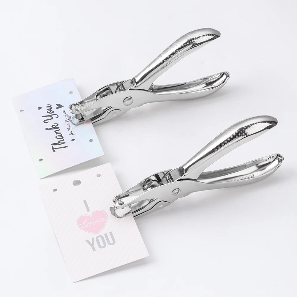 Poinçonneuse manuelle simple trou 3/6mm Outil de poinçonnage en métal pour Scrapbooking Boucles d'oreilles Colliers Cartes Fournitures scolaires de bureau