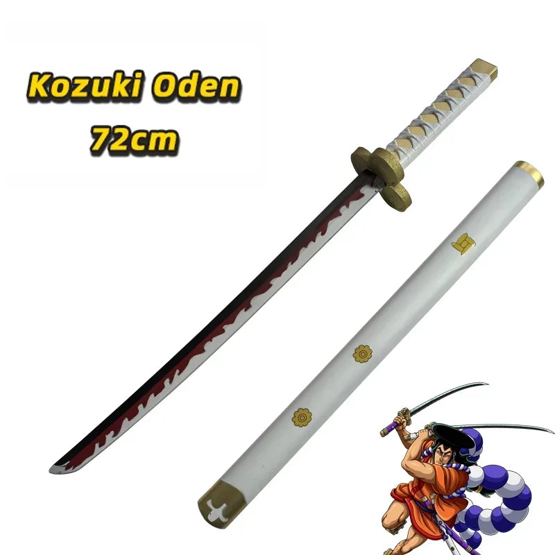 72cm Zoro Katana Samuraischwert Japan Anime Cosplay Katanas Yubashiri Kitetsu Shusui Wado Ichimonji PU Spielzeugschwerter