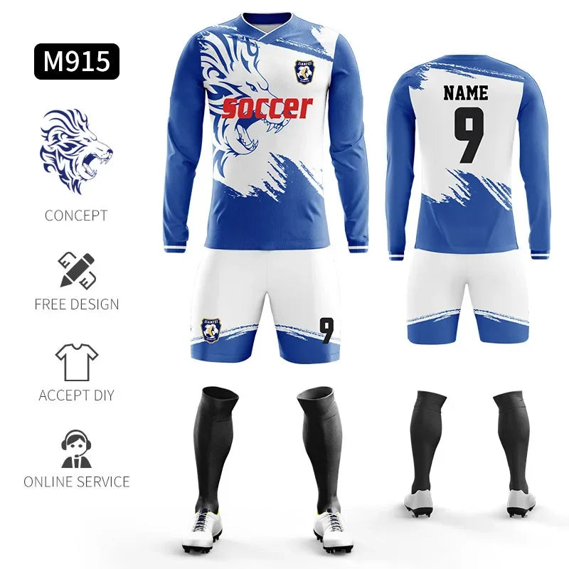 Maillot de football personnalisé par sublimation, uniforme de football en polyester, uniforme de football pour club, maillot de football respirant pour hommes