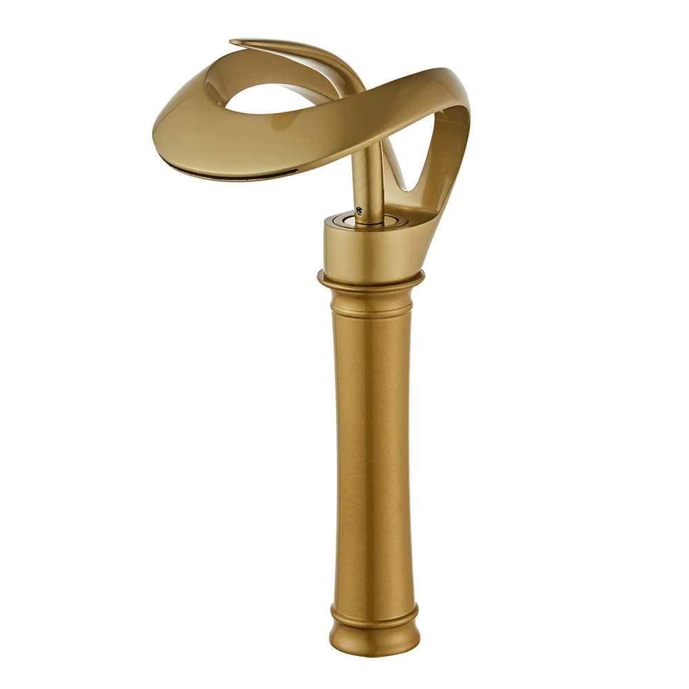 Robinet de lavabo doré/blanc, robinet de salle de bain noir, mitigeur de lavabo créatif en laiton gris, robinet de lavabo cascade chaud et froid