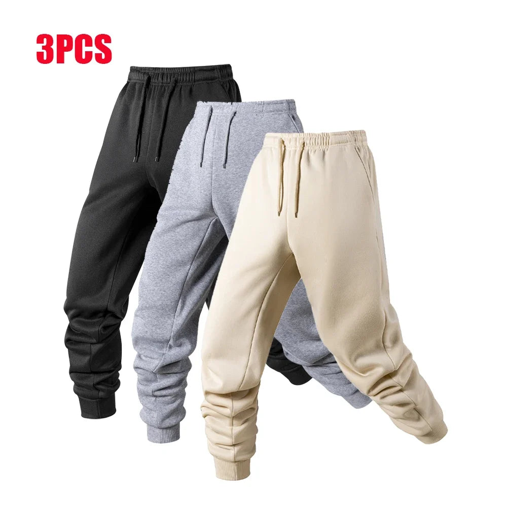 1/3 Pack Men's Warm Sports Pants Male Casual Sportswear Running Workout Long Pants Sport Trousers Jogger Sweatpants