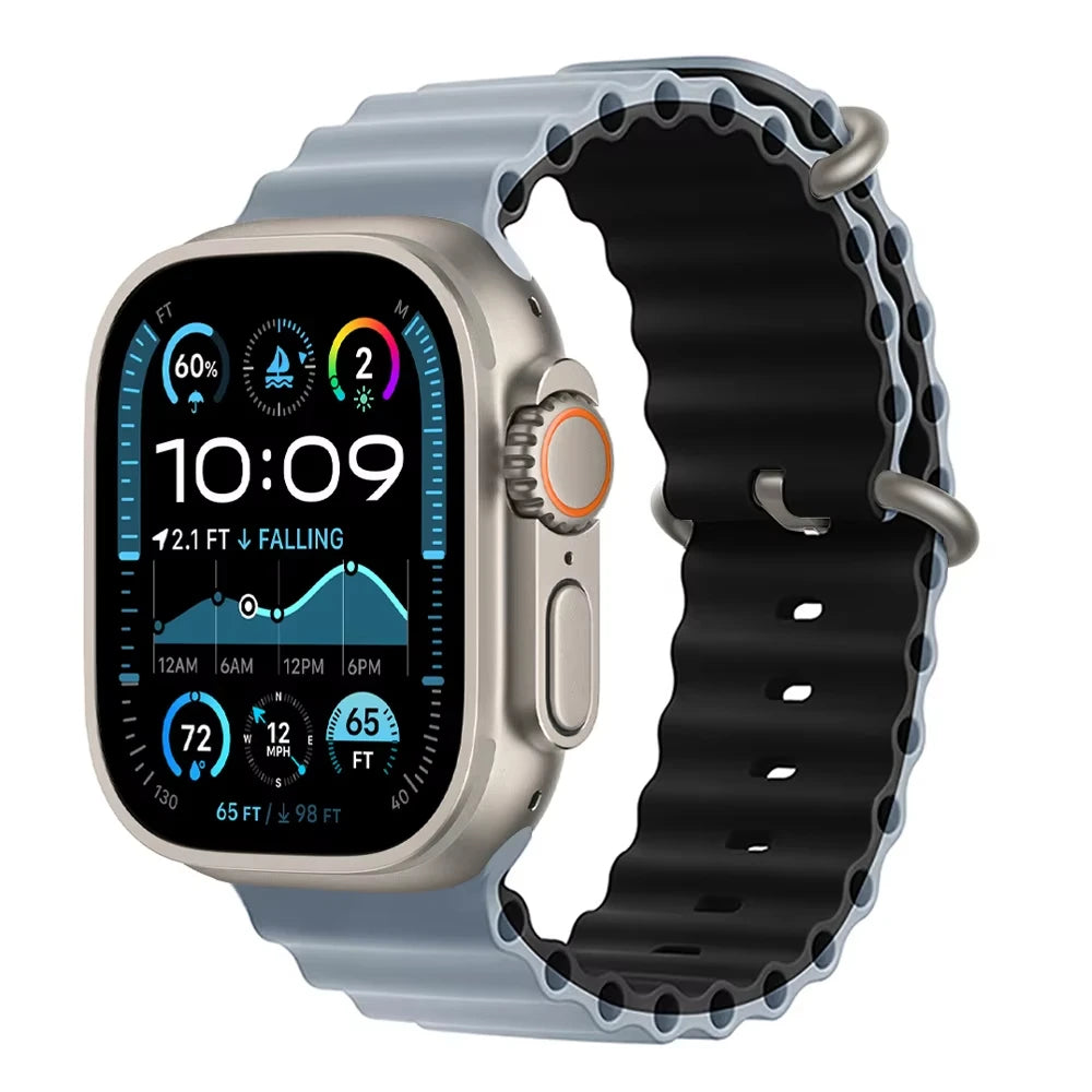 Offizielles Ocean Armband für Apple Watch Ultra 3 2 49mm 46mm 44mm 40mm 42 41 45 Sportarmband iWatch Series 11 10 9 7 8 6 SE3