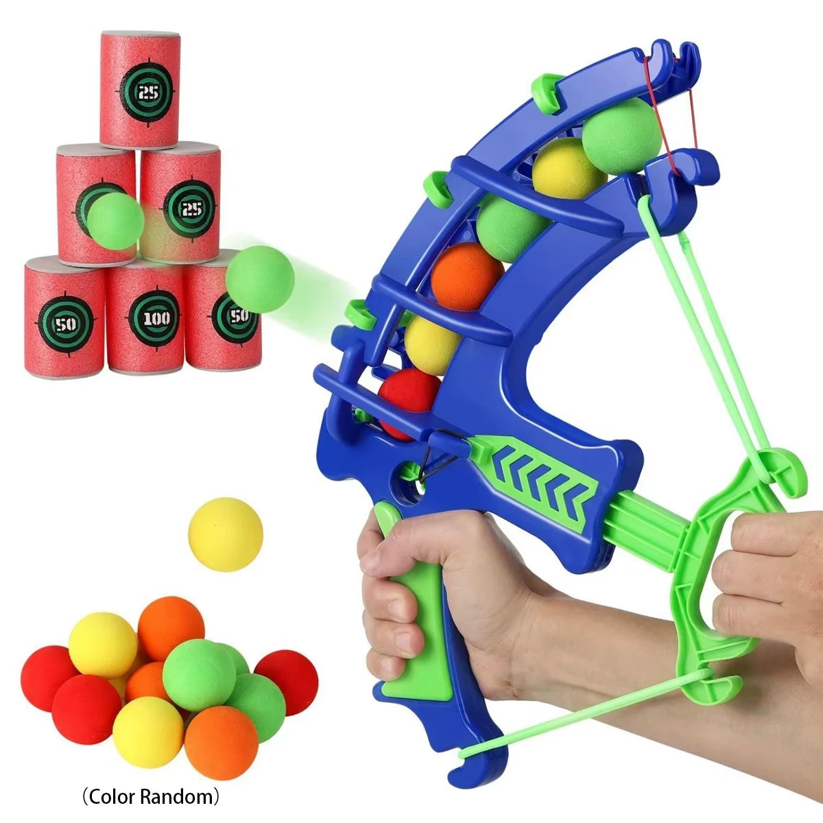 Jeu de fléchettes à ventouse en forme d'arbalète avec boules collantes, jouet éducatif Montessori, jeu de plein air pour enfants
