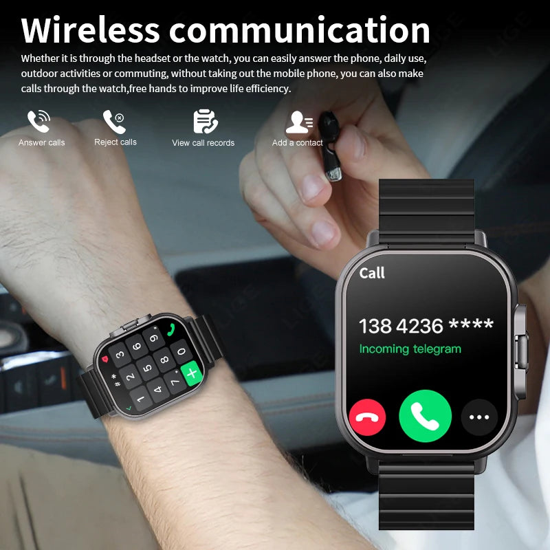 Montre connectée TWS 2 en 1 avec écouteurs, montre de sport, oreillette Bluetooth, montre d'appel, moniteur de santé pour hommes, NFC, montre intelligente pour femmes, écouteurs