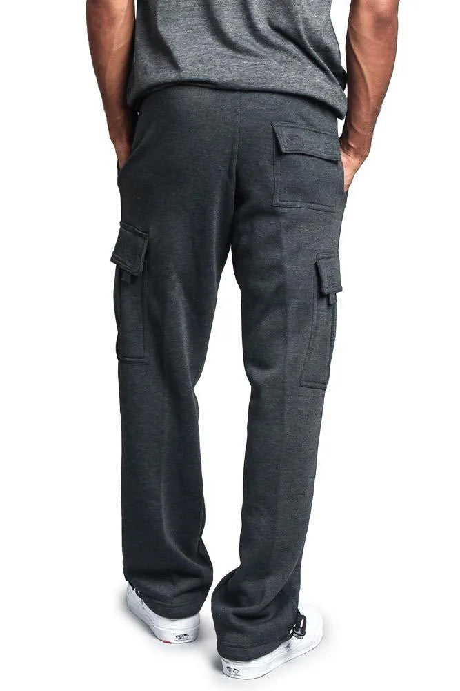 Frühling und Herbst Neue Herren Sport-Freizeit-Hose Multi-Pocket Lose Unifarbene Cargo-Arbeitshose Streetwear Herrenhose