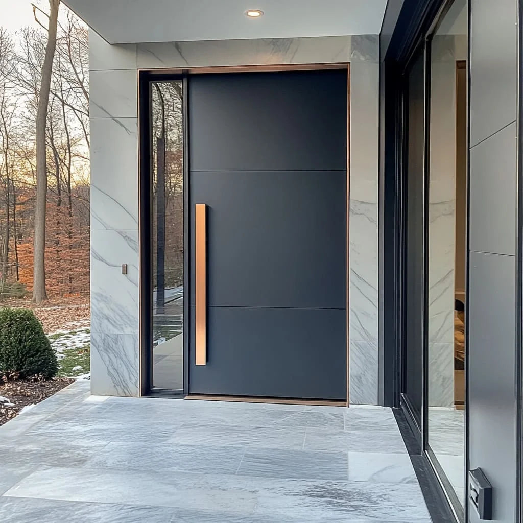 Simple Design Villa Entry Exterior Doors Hurricane Impact Revolving Doors Fire Proof Luxury Entrance Doors Residential Security