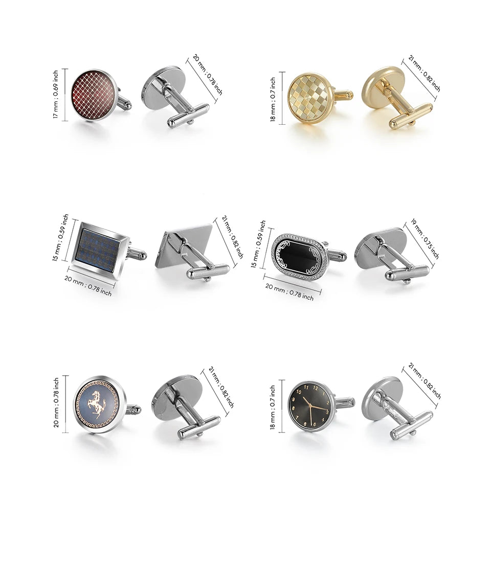 Herrenhemd Manschettenknöpfe Kupfer Manschettenknöpfe für Herren Luxus Hochzeit Gäste Geschenke Rund Quadrat Mode Schmuck Herren Manschetten Glieder Krawattenklammer