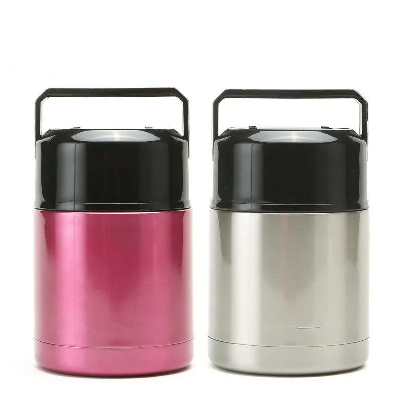 Boîte à déjeuner isotherme grande capacité 800ML/1000ML, Portable en acier inoxydable, Contenants alimentaires pour soupe, Bouteilles isothermes